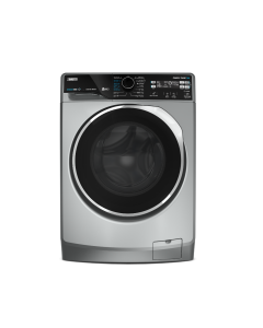 غسالة زانوسي STEAMMAX اتوماتك 8 كيلو تحميل امامي فضي باب اسود بالعدسة بإطار كروم انفرتر موتور