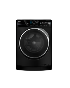 غسالة زانوسي STEAMMAX اتوماتك 8 كيلو تحميل امامي اسود باب اسود بالعدسة بإطار كروم انفرتر موتور 