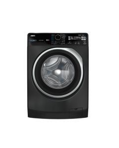 غسالة زانوسي STEAMMAX اتوماتك 8 كيلو تحميل امامي رمادي غامق باب اسود بإطار فضي انفرتر موتور 