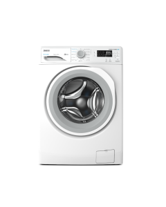 غسالة زانوسي PERLAMAX اتوماتك 6 كيلو تحميل امامى ابيض باب رمادي بإطار ابيض