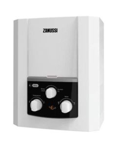 سخان مياه غاز زانوسي 6 لتر - أبيض مع محول مدمج