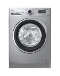 غسالة ملابس زانوسي بيرلا ماكس 8 كجم تحميل أمامي فضية اللون مزودة بخاصية البخار الأبيض