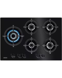 مسطح غاز زانوسي زجاج 74 سم مزود بـ 5 شعلة سرعة