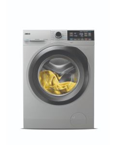 غسالة ملابس زانوسي أوتوماتيك 10/6 كيلو مع مجفف تحميل امامي فضي باب اسود بإطار فضي