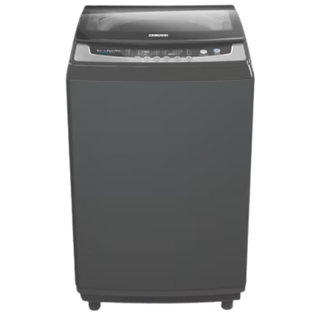 "غسالة زانوسي Family Care فوق اتوماتك 12 كيلو رمادي غامق Trio Jet System "